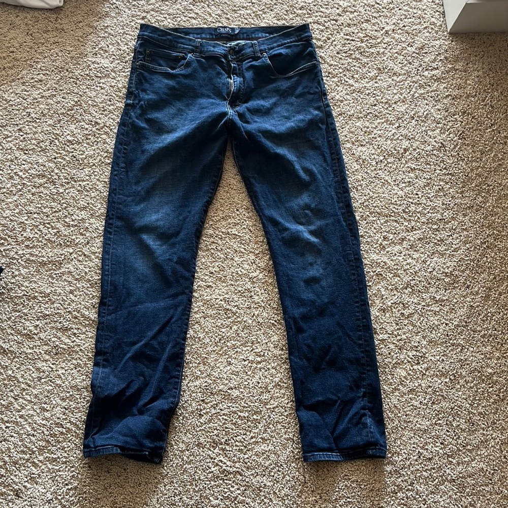 Chaps straight cut dark blue jeans 36x34